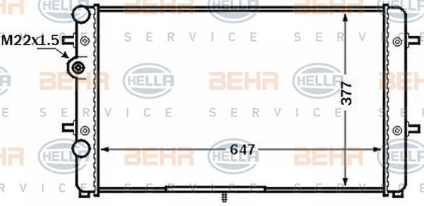 Radiateur, refroidissement du moteur BEHR HELLA SERVICE
