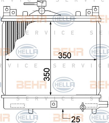 Radiateur, refroidissement du moteur BEHR HELLA SERVICE