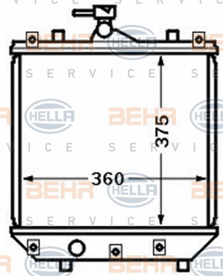 Radiateur, refroidissement du moteur BEHR HELLA SERVICE