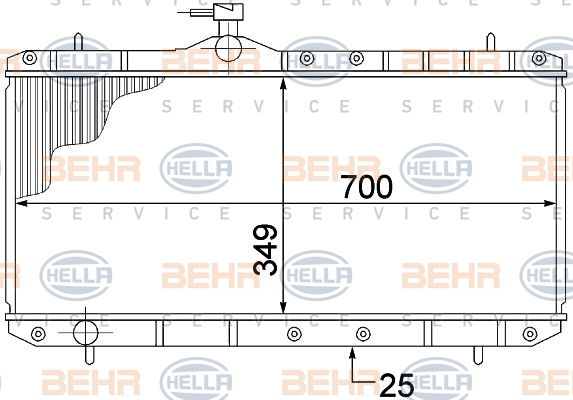 Radiateur, refroidissement du moteur BEHR HELLA SERVICE