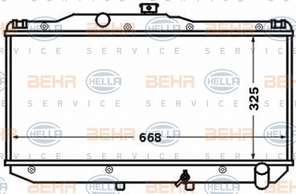 Radiateur, refroidissement du moteur BEHR HELLA SERVICE