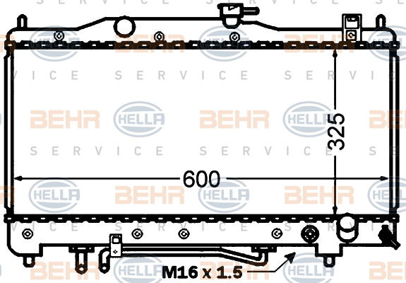 Radiateur, refroidissement du moteur BEHR HELLA SERVICE