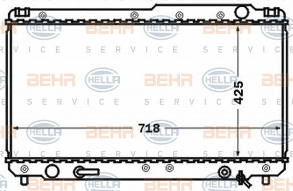 Radiateur, refroidissement du moteur BEHR HELLA SERVICE