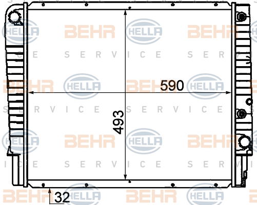 Radiateur, refroidissement du moteur BEHR HELLA SERVICE