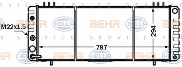 Radiateur, refroidissement du moteur BEHR HELLA SERVICE