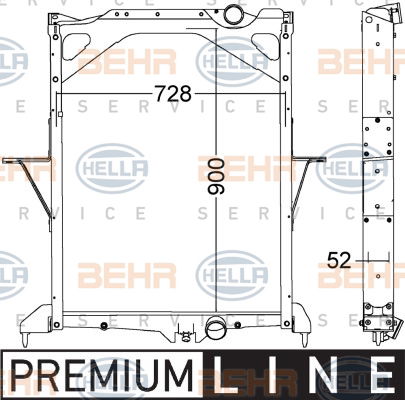 Radiateur, refroidissement du moteur BEHR HELLA SERVICE *** PREMIUM LINE ***