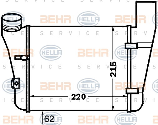 Intercooler, échangeur BEHR HELLA SERVICE