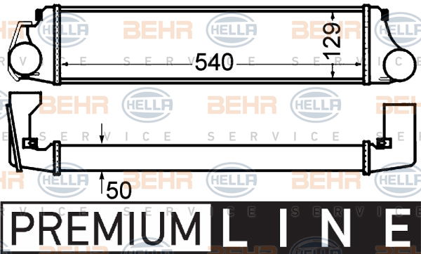 Intercooler, échangeur BEHR HELLA SERVICE *** PREMIUM LINE ***