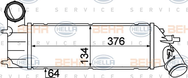 Intercooler, échangeur BEHR HELLA SERVICE