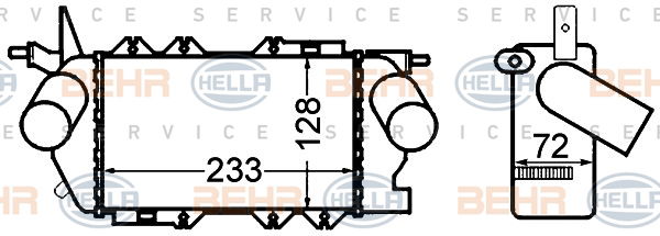 Intercooler, échangeur BEHR HELLA SERVICE