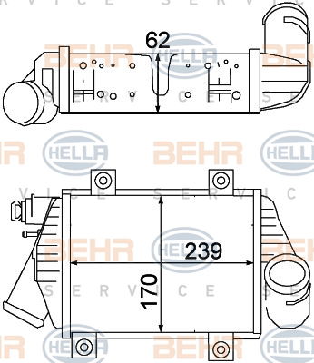 Intercooler, échangeur BEHR HELLA SERVICE *** PREMIUM LINE ***