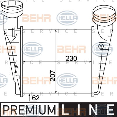 Intercooler, échangeur BEHR HELLA SERVICE *** PREMIUM LINE ***