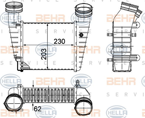 Intercooler, échangeur BEHR HELLA SERVICE