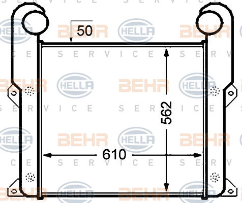 Intercooler, échangeur BEHR HELLA SERVICE *** PREMIUM LINE ***