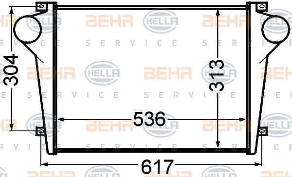 Intercooler, échangeur BEHR HELLA SERVICE *** PREMIUM LINE ***