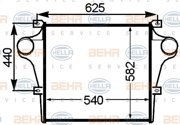 Intercooler, échangeur BEHR HELLA SERVICE *** PREMIUM LINE ***