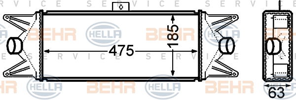 Intercooler, échangeur BEHR HELLA SERVICE