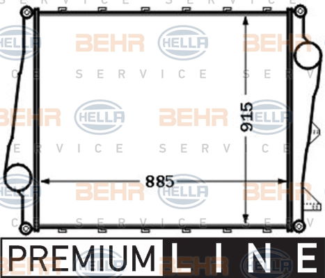 Intercooler, échangeur BEHR HELLA SERVICE *** PREMIUM LINE ***