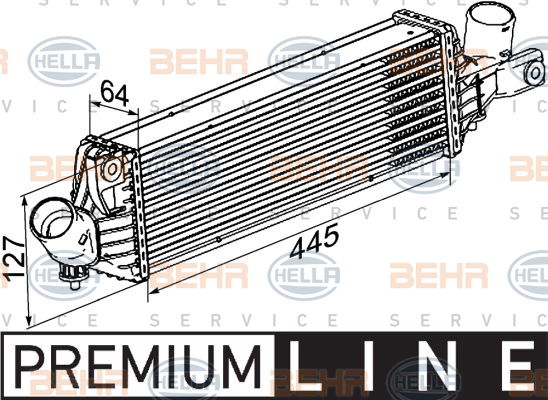 Intercooler, échangeur BEHR HELLA SERVICE *** PREMIUM LINE ***