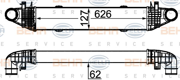 Intercooler, échangeur BEHR HELLA SERVICE