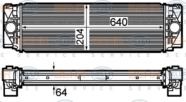 Intercooler, échangeur BEHR HELLA SERVICE *** PREMIUM LINE ***