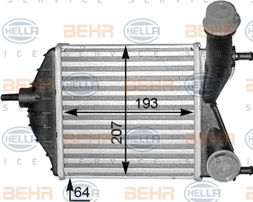 Intercooler, échangeur BEHR HELLA SERVICE *** PREMIUM LINE ***