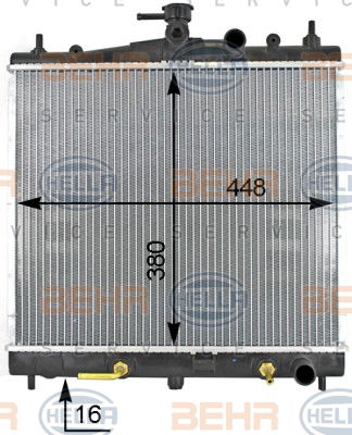 Radiateur, refroidissement du moteur BEHR HELLA SERVICE