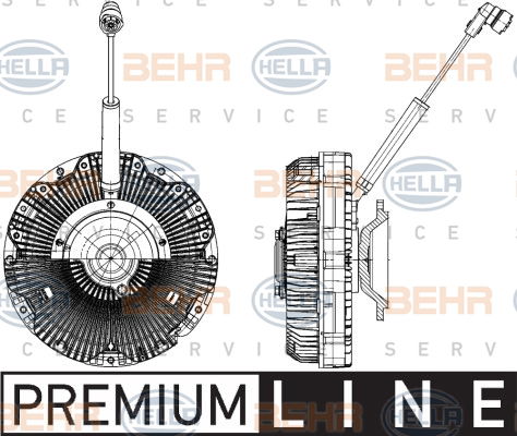 Embrayage, ventilateur de radiateur BEHR HELLA SERVICE *** PREMIUM LINE ***