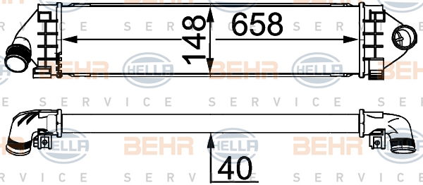 Intercooler, échangeur BEHR HELLA SERVICE