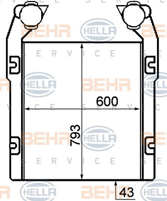 Intercooler, échangeur BEHR HELLA SERVICE *** PREMIUM LINE ***