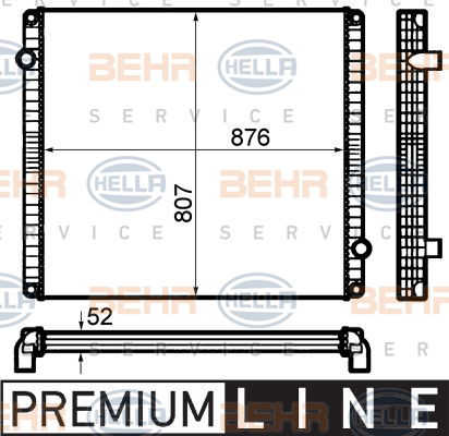 Radiateur, refroidissement du moteur BEHR HELLA SERVICE *** PREMIUM LINE ***