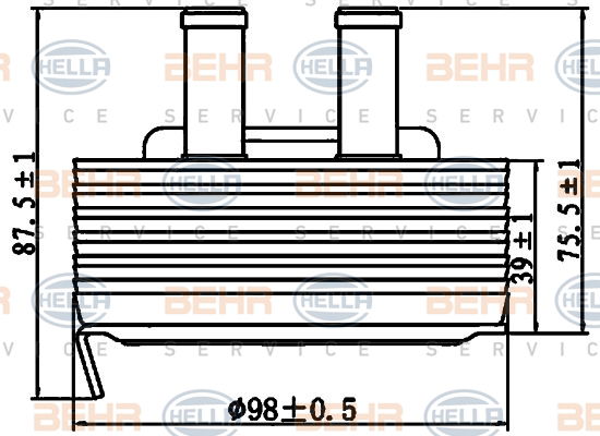 Radiateur d'huile BEHR HELLA SERVICE