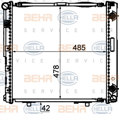 Radiateur, refroidissement du moteur BEHR HELLA SERVICE