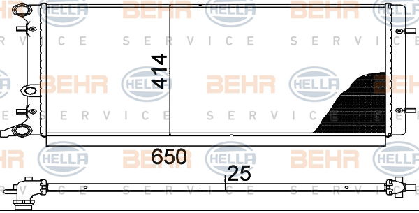 Radiateur, refroidissement du moteur BEHR HELLA SERVICE