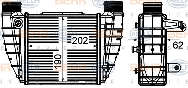 Intercooler, échangeur BEHR HELLA SERVICE