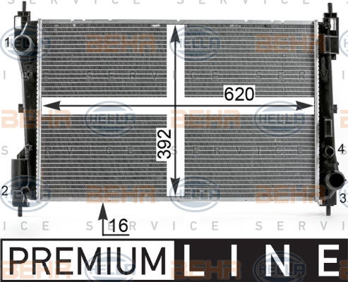 Radiateur, refroidissement du moteur