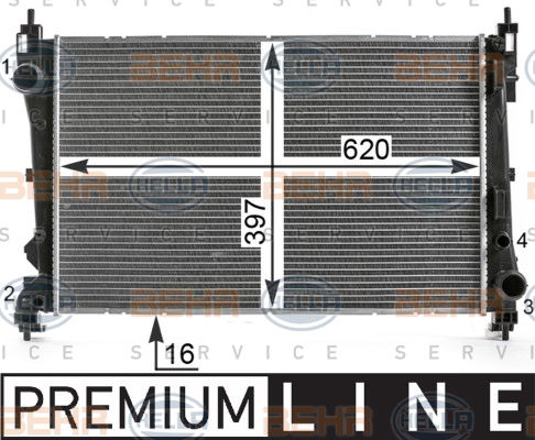 Radiateur, refroidissement du moteur