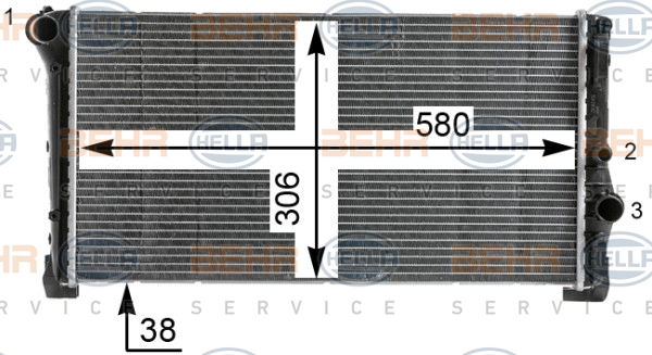 Radiateur, refroidissement du moteur BEHR HELLA SERVICE