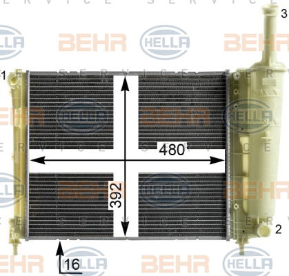 Radiateur, refroidissement du moteur