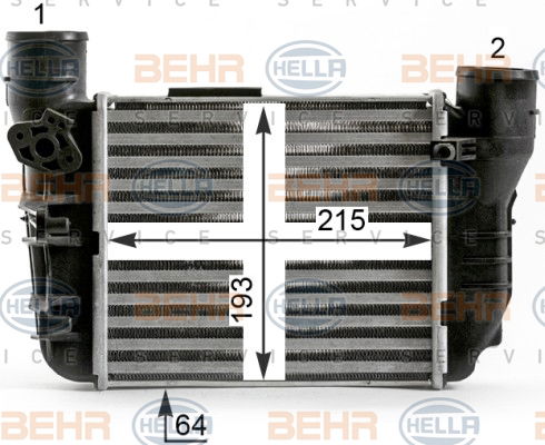 Intercooler, échangeur BEHR HELLA SERVICE *** PREMIUM LINE ***