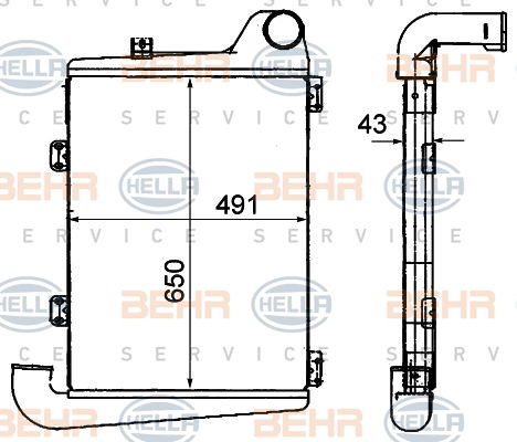Intercooler, échangeur BEHR HELLA SERVICE *** PREMIUM LINE ***
