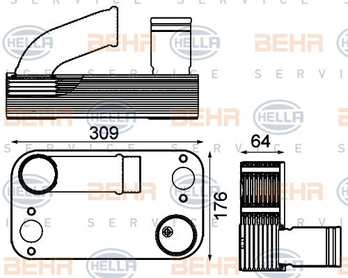 Radiateur d'huile BEHR HELLA SERVICE *** PREMIUM LINE ***