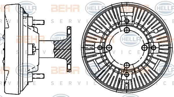 Embrayage, ventilateur de radiateur BEHR HELLA SERVICE *** PREMIUM LINE ***