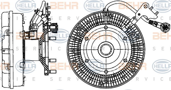 Embrayage, ventilateur de radiateur BEHR HELLA SERVICE *** PREMIUM LINE ***