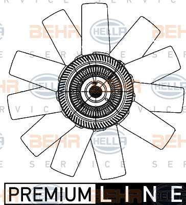 Ventilateur, refroidissement du moteur BEHR HELLA SERVICE *** PREMIUM LINE ***
