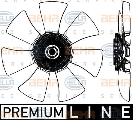 Ventilateur, refroidissement du moteur BEHR HELLA SERVICE *** PREMIUM LINE ***