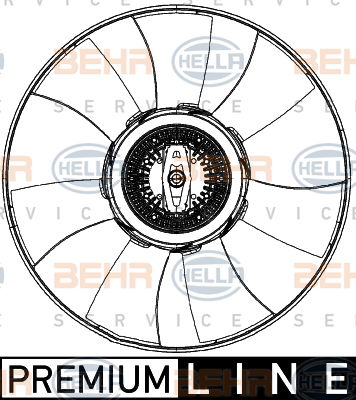 Ventilateur, refroidissement du moteur BEHR HELLA SERVICE *** PREMIUM LINE ***