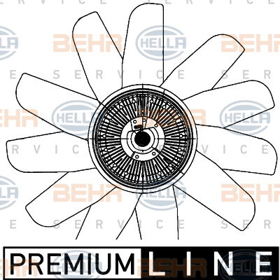 Ventilateur, refroidissement du moteur BEHR HELLA SERVICE *** PREMIUM LINE ***