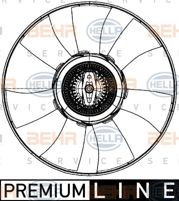 Ventilateur, refroidissement du moteur BEHR HELLA SERVICE *** PREMIUM LINE ***