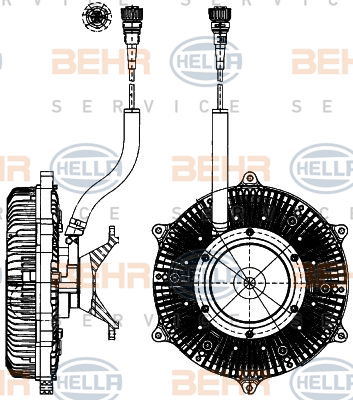 Embrayage, ventilateur de radiateur BEHR HELLA SERVICE *** PREMIUM LINE ***